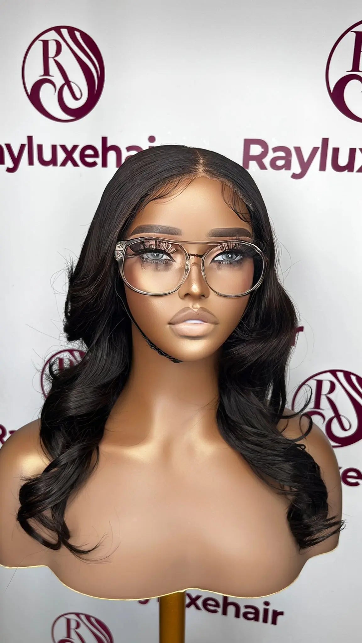 Dark hair body wave wig