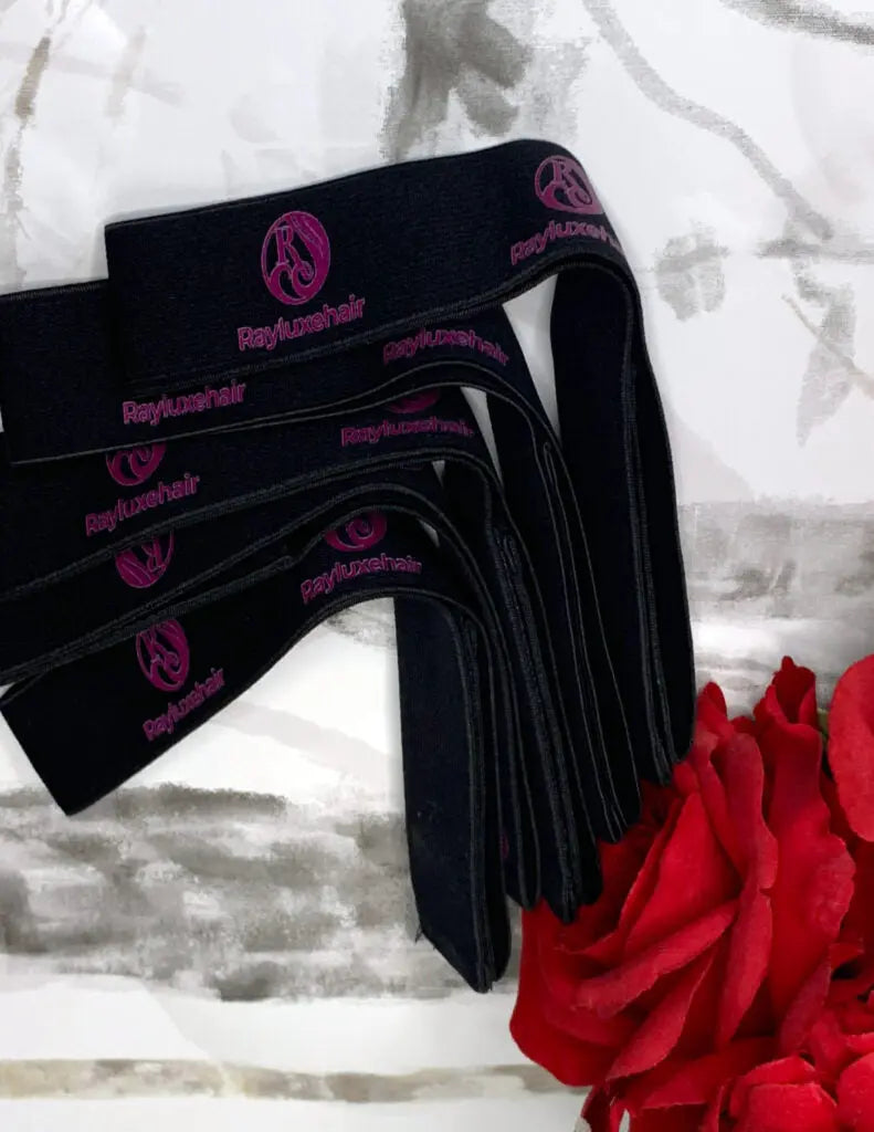 wig melt band with Ray Luxe Hair logo